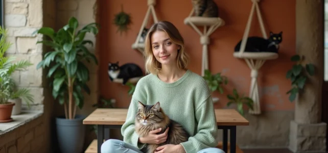 Découvrez la détente et les bienfaits de la ronronthérapie au bar à chats à Lyon